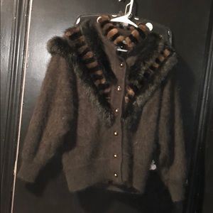 Angora sweater rabbit hair fur